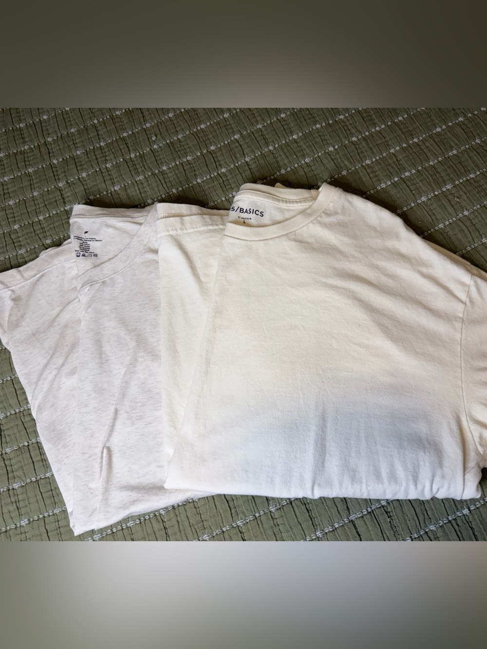 Never Worn Cream T-Shirt Bundle Fabletics PacSun Basics Size Large